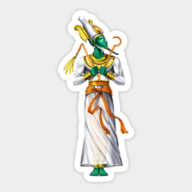 Egyptian God Osiris Sticker by underheaven